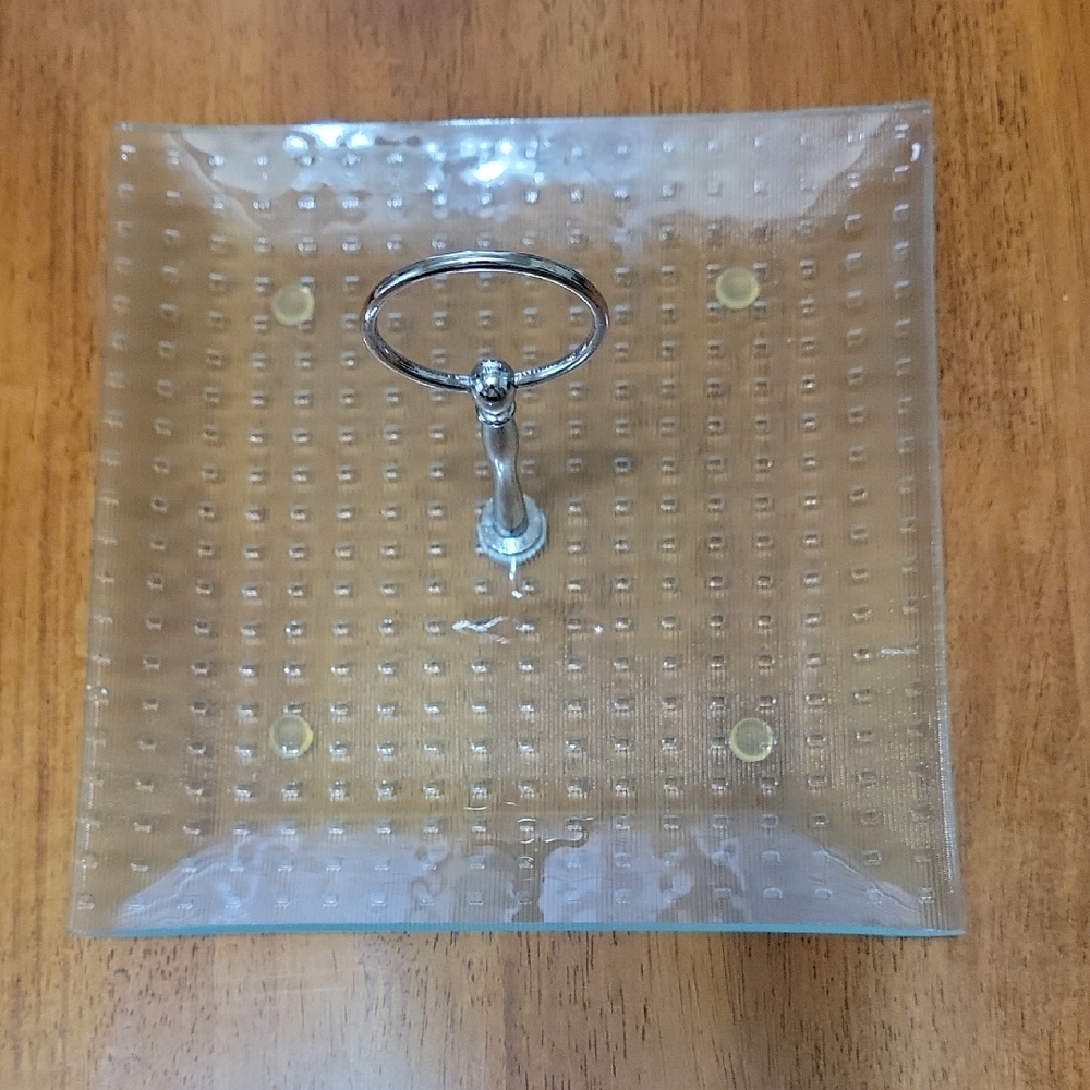 Glass Pkate With Handle